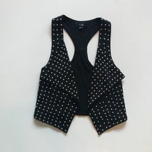 Rocker Black Studded Vest